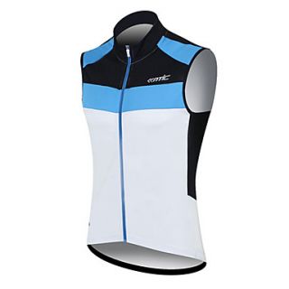 SANTIC Mens Cycling 100% Polyester Fiber Sleeveless T Shirt(Blue)