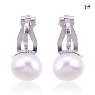 Alloy Pearl Earring Clips(Assorted Colors)