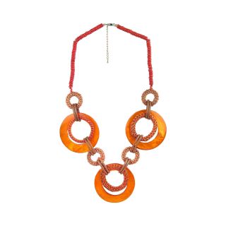 Designs by Adina Orange Shell Necklace, Womens