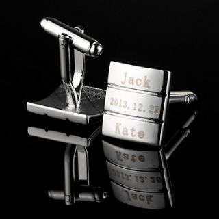 Personalized Simple Stripe Cufflinks