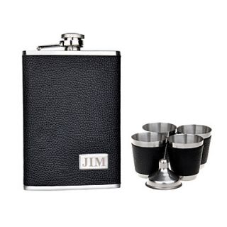 Personalized 6 Pieces Quality Stainless Steel 9 oz Flask Gift Set