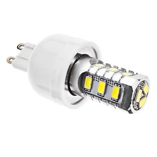 G9 7W 15x5630SMD 580 620LM 6000 6500K Natural White Light LED Corn Bulb (AC 110 130/AC 220 240 V)