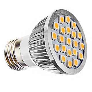E27 3W 21x5050SMD 210 240LM 3000 3500K Warm White Light LED Spot Bulb  Aluminum (110V/220 240V)
