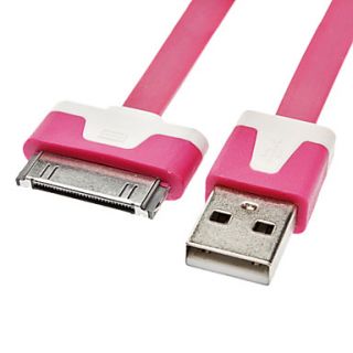 USB Data Sync Charging Flat Cable Cord for iPhone 4/4S (30pin)
