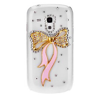 Bling Bling Exquisite Bowknot Design Hard Case with Rhinestone for Samsung Galaxy S3 Mini I8190
