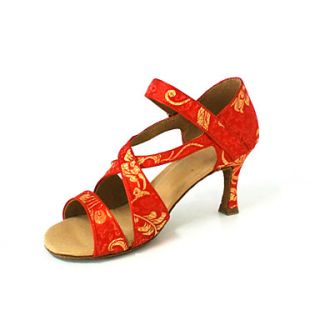 Customized Womens Silk Upper Dance Shoes With Buckle