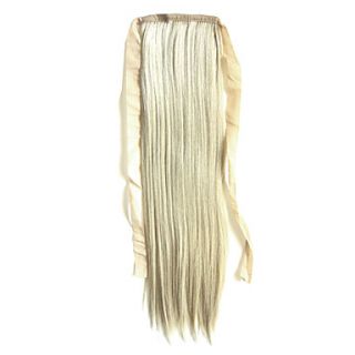 High Quality Synthetic Long Straight White Ponytail