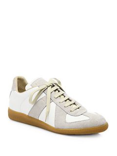 Maison Martin Margiela Leather & Suede Lace Up Sneakers
