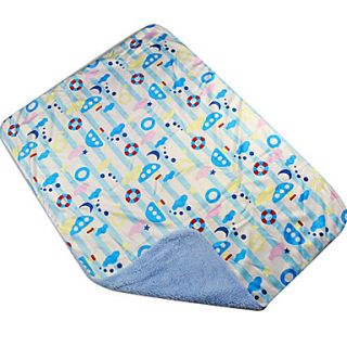 Supersoft Short PlushLamb Double Layer Printed Geometry Baby Blanket