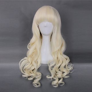 Platinum Blonde 60cm Long Curly Princess Lolita Wig