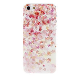 Maple Pattern Transparent Frame PC Hard Case for iPhone 5/5S