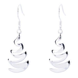 Lureme 925 Sterling Silver Plated Curl Shape Earrings