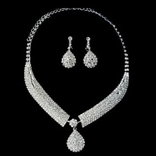 Fantastic Clear Crystal Wedding Bridal Jewelry Set(Including Necklace,Earring)