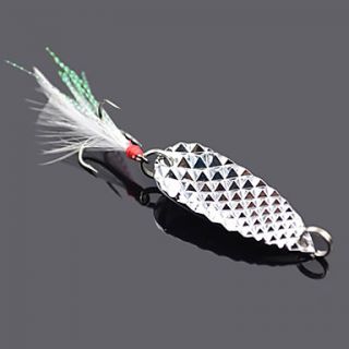 Metal Bait Silver Fishing Lure with Feather 5G/10G/15G