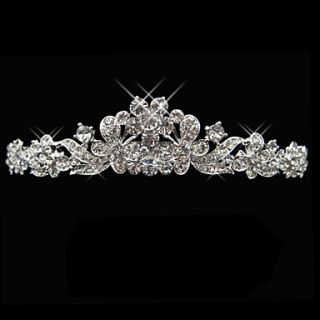 Flowers and Butterfly Alloy With Rhinestone Bridal Tiara