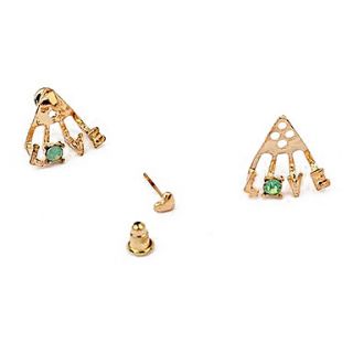 LOVE diamond earrings diamond stud earrings gold plated (random color)