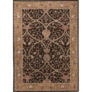 Traditional Oriental Gold/ Yellow Wool Tufted Rug (5 X 8)