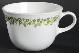 Corning Spring Blossom Flat Cup, Fine China Dinnerware   Corelle,Green & White F