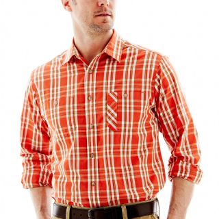 Haggar Poplin Shirt, Apricot, Mens