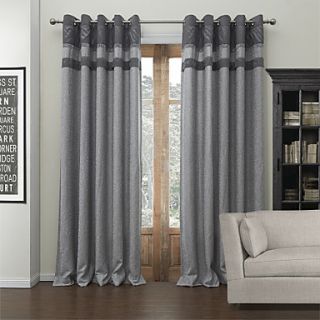 (One Pair) Piecing Decorative Dotted Line CutLined Blackout Curtain