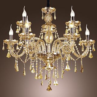 European Style Luxury 9 Light Chandelier Candelabra With Crystal In Christmas Tree Shape