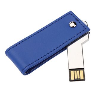 2GB PU Leather Case with 360 Degree Rotation Key USB Flash Drive