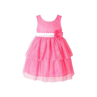 Tiered Skirt Dot Sleeveless Dress   Girls 12m 6y, Coral Dot, Coral Dot, Girls