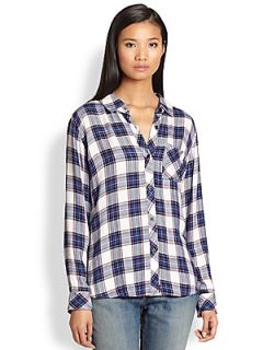 Rails Hunter Plaid Flannel Shirt   White/Purple