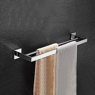Contemporary Stainless Steel Wall mounted Bathroom Double Towel Bar