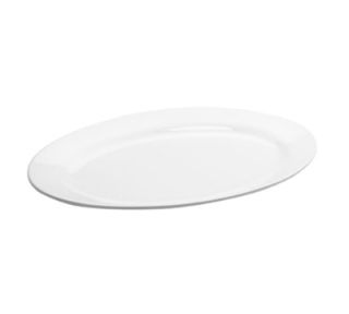 Cal Mil 19 Oval Platter   Porcelain, Bright White