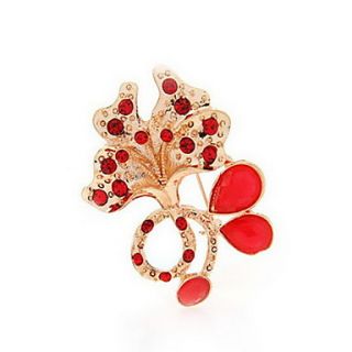 Fashion Alloy With Rhinestone/Resin Petunia Shaped Brooch(Random Color Delivery)