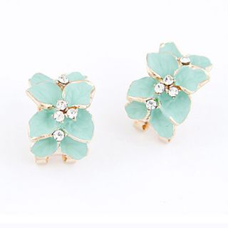 Exquisite Alloy With Rhinestone Leaves Shaped Womens Earrings (More Colors)