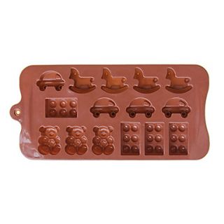 Silicone CarBear Shape Chocolate Candy Mold