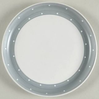 Denby Langley Twilight (Dots) Bread & Butter Plate, Fine China Dinnerware   Gray