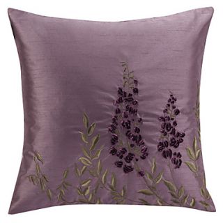 18 Square Morden Lavender Floral Polyester Decorative Pillow Cover