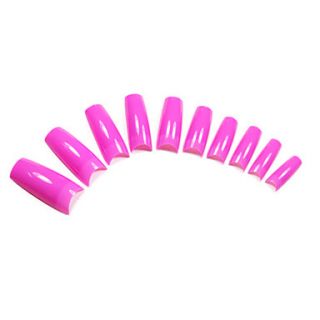 100PCS Light Purple Pure Color French Full Cover Nail Tips