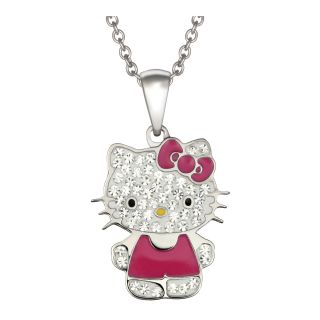 Girls Hello Kitty Crystal Stainless Steel Pendant, Girls