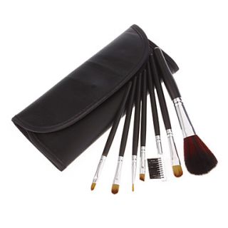 7 Makeup Brushes Brush Set Eyeshadow Blush Lip Gloss Pen Case