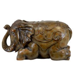 Resin Sitting Elephant Statue