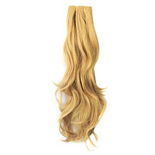 Sandy Blonde Clip in Synthetic Curly Hair Extensions with 5 Clips