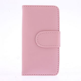 Pink Wallet PU Leather Credit Card Holder Pouch Case for iPhone 5