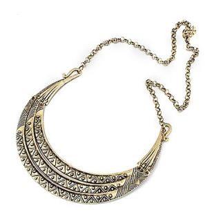 Neo classical style half moon shape fashion sweater chain necklace N240