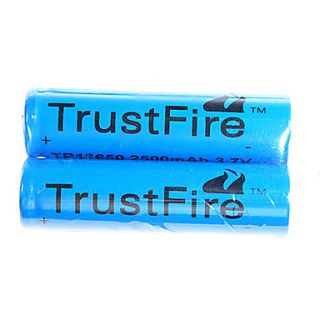 TrustFire Protected 18650 Lithium Battery (2500mAh 2 Pack Blue)