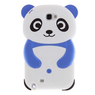 Lovely Panda Design Soft Silicone Protective Case Cover for Samsung Galaxy Note2 N7100 (Royal Blue)