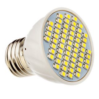 E27 60x3528SMD 6000K Cool White Light LED Spot Bulb (12V)