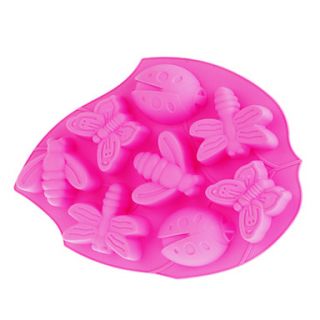 8 Butterfly Insects Silicone Cake Mold (Color Assorted)
