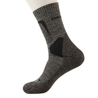 MAXLAND Mens Wool Gray Hiking Socks