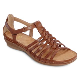 Yuu Alead Flat Sandals, Auburn, Womens