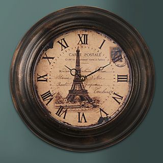 13.5H Retro French Metal Wall Clock