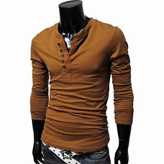 MenS Base Pure Color Long Sleeve T Shirt